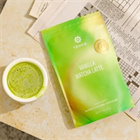 lay flat view of flat pouch for green tea powder